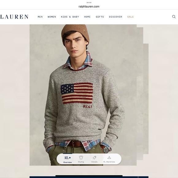 Ralph Lauren Iconic Flag Sweater - Authenticated - Marled grey - XXL Unisex - Picture 6 of 6